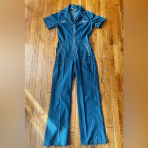 Vintage 1970s denim jumpsuit